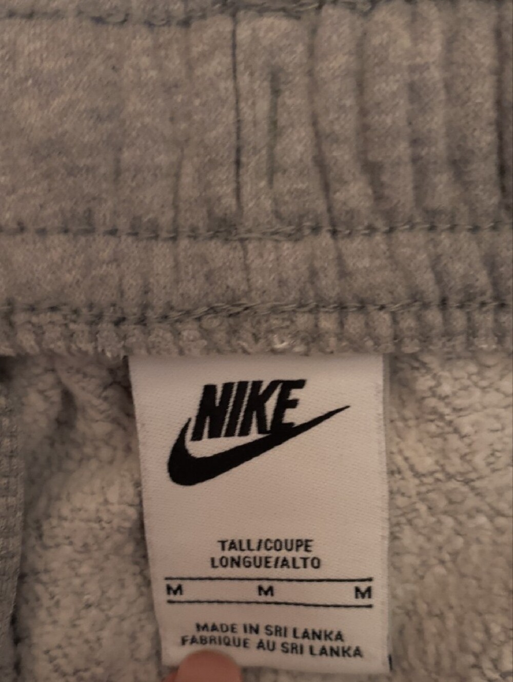 Nike Light Gray Men's Sweatpants Joggers with White Logo - Picture 4 of 9